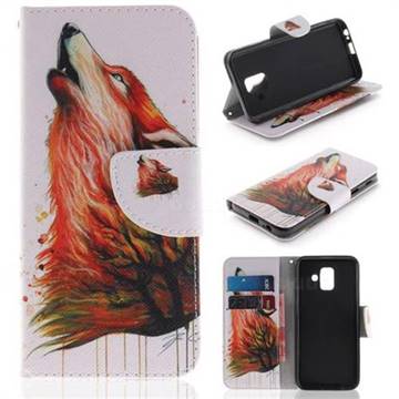 Color Wolf PU Leather Wallet Case for Samsung Galaxy A6 (2018)