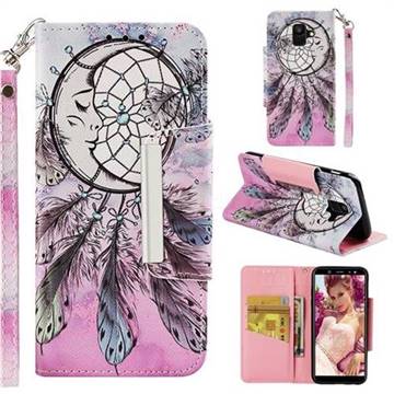 Angel Monternet Big Metal Buckle PU Leather Wallet Phone Case for Samsung Galaxy A6 (2018)