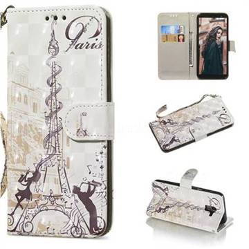 Tower Couple 3D Painted Leather Wallet Phone Case for Samsung Galaxy A6 (2018)