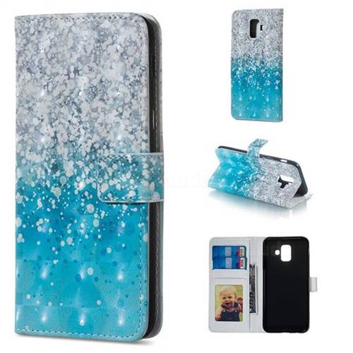 Sea Sand 3D Painted Leather Phone Wallet Case for Samsung Galaxy A6 (2018)