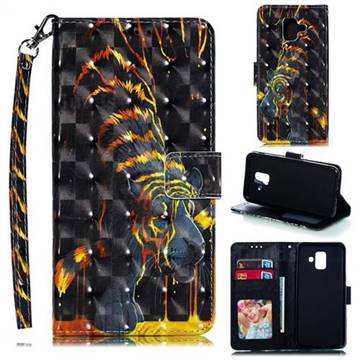 Tiger Totem 3D Painted Leather Phone Wallet Case for Samsung Galaxy A6 (2018)