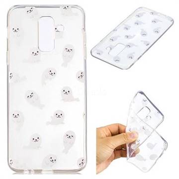 White Sea Lions Super Clear Soft TPU Back Cover for Samsung Galaxy A6 Plus (2018)