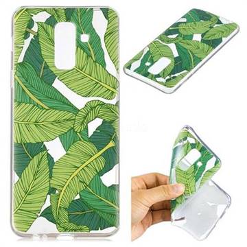 Banana Green Leaves Super Clear Soft TPU Back Cover for Samsung Galaxy A6 Plus (2018)