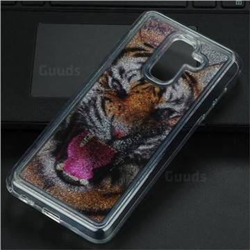 Tiger Glassy Glitter Quicksand Dynamic Liquid Soft Phone Case for Samsung Galaxy A6 Plus (2018)