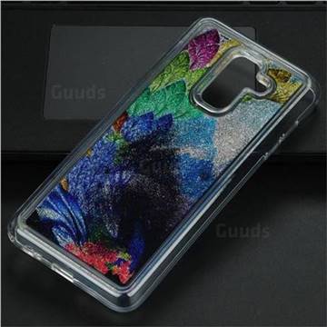 Phoenix Glassy Glitter Quicksand Dynamic Liquid Soft Phone Case for Samsung Galaxy A6 Plus (2018)