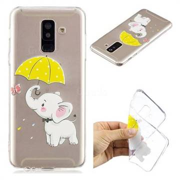 Umbrella Elephant Super Clear Soft TPU Back Cover for Samsung Galaxy A6 Plus (2018)