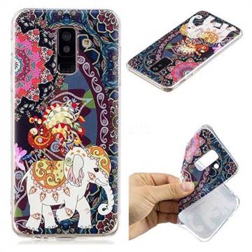 Totem Flower Elephant Super Clear Soft TPU Back Cover for Samsung Galaxy A6 Plus (2018)