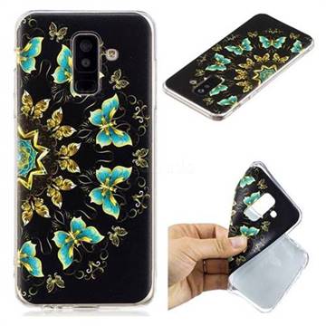 Circle Butterflies Super Clear Soft TPU Back Cover for Samsung Galaxy A6 Plus (2018)