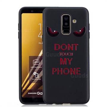 Red Eyes 3D Embossed Relief Black Soft Back Cover for Samsung Galaxy A6 Plus (2018)