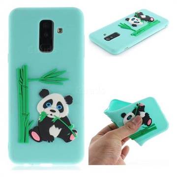 Panda Eating Bamboo Soft 3D Silicone Case for Samsung Galaxy A6 Plus (2018) - Green