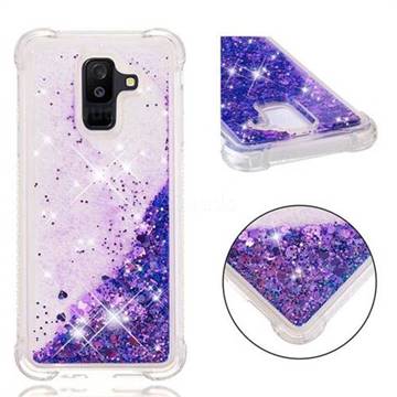 Dynamic Liquid Glitter Sand Quicksand Star TPU Case for Samsung Galaxy A6 Plus (2018) - Purple