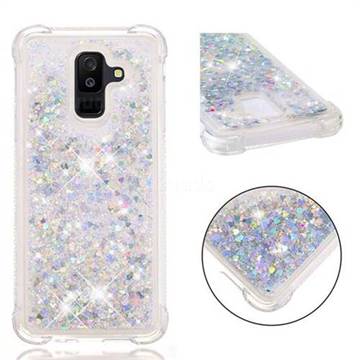 Dynamic Liquid Glitter Sand Quicksand Star TPU Case for Samsung Galaxy A6 Plus (2018) - Silver