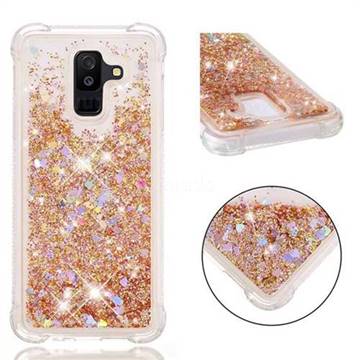 Dynamic Liquid Glitter Sand Quicksand Star TPU Case for Samsung Galaxy A6 Plus (2018) - Diamond Gold