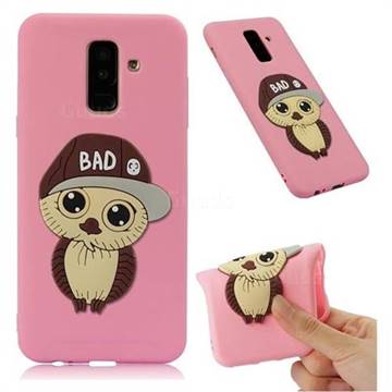 Bad Boy Owl Soft 3D Silicone Case for Samsung Galaxy A6 Plus (2018) - Pink