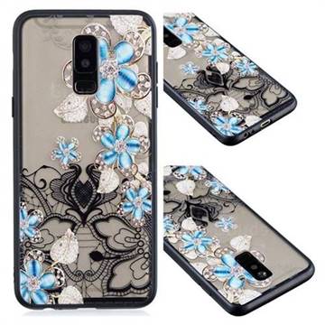 Lilac Lace Diamond Flower Soft TPU Back Cover for Samsung Galaxy A6 Plus (2018)