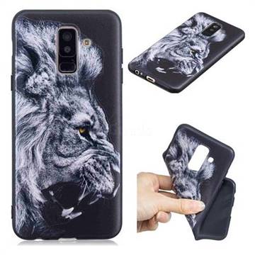 Lion 3D Embossed Relief Black TPU Cell Phone Back Cover for Samsung Galaxy A6 Plus (2018)