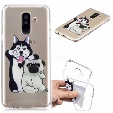 Selfie Dog Clear Varnish Soft Phone Back Cover for Samsung Galaxy A6 Plus (2018)