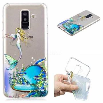 Mermaid Clear Varnish Soft Phone Back Cover for Samsung Galaxy A6 Plus (2018)