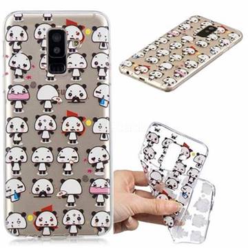Mini Panda Clear Varnish Soft Phone Back Cover for Samsung Galaxy A6 Plus (2018)