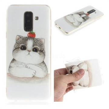 Cute Tomato Cat IMD Soft TPU Cell Phone Back Cover for Samsung Galaxy A6 Plus (2018)