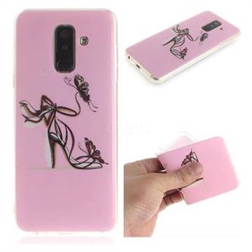 Butterfly High Heels IMD Soft TPU Cell Phone Back Cover for Samsung Galaxy A6 Plus (2018)