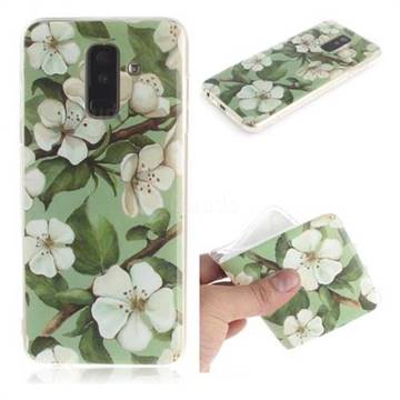 Watercolor Flower IMD Soft TPU Cell Phone Back Cover for Samsung Galaxy A6 Plus (2018)
