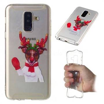 Red Gloves Elk Super Clear Soft TPU Back Cover for Samsung Galaxy A6 Plus (2018)