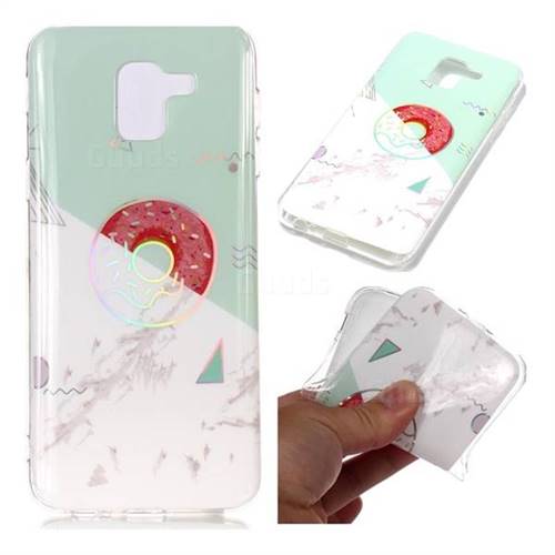 Donuts Marble Pattern Bright Color Laser Soft TPU Case for Samsung Galaxy A6 Plus (2018)