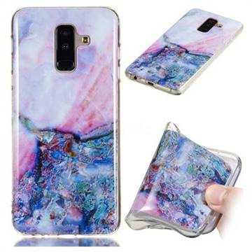 Purple Amber Soft TPU Marble Pattern Phone Case for Samsung Galaxy A6 Plus (2018)