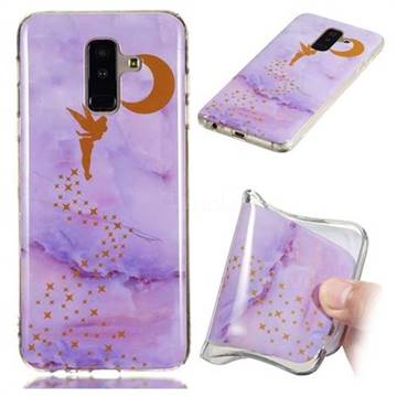 Elf Purple Soft TPU Marble Pattern Phone Case for Samsung Galaxy A6 Plus (2018)
