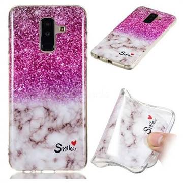Love Smoke Purple Soft TPU Marble Pattern Phone Case for Samsung Galaxy A6 Plus (2018)