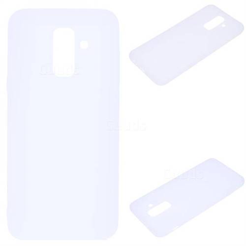 Candy Soft Silicone Protective Phone Case for Samsung Galaxy A6 Plus (2018) - White