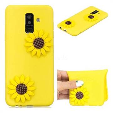 Yellow Sunflower Soft 3D Silicone Case for Samsung Galaxy A6 Plus (2018)