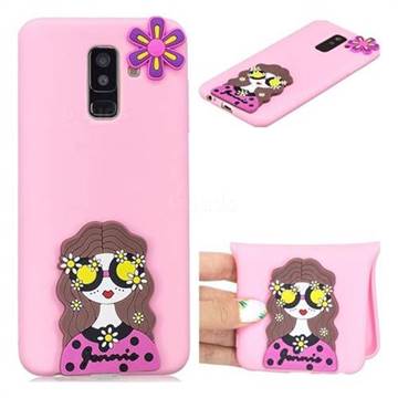 Violet Girl Soft 3D Silicone Case for Samsung Galaxy A6 Plus (2018)