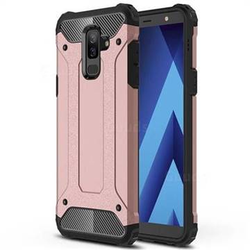 King Kong Armor Premium Shockproof Dual Layer Rugged Hard Cover for Samsung Galaxy A6 Plus (2018) - Rose Gold