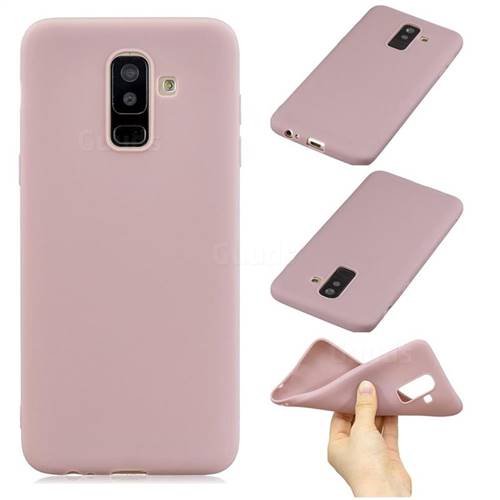 Candy Soft Silicone Phone Case for Samsung Galaxy A6 Plus (2018) - Lotus Pink