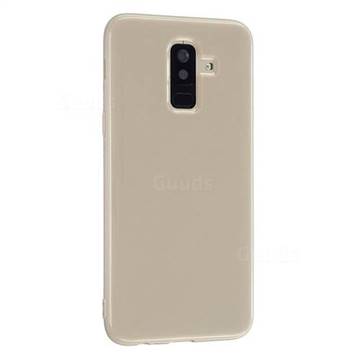 2mm Candy Soft Silicone Phone Case Cover for Samsung Galaxy A6 Plus (2018) - Khaki
