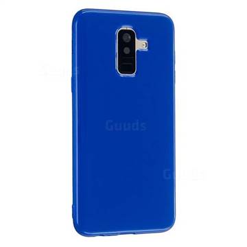 2mm Candy Soft Silicone Phone Case Cover for Samsung Galaxy A6 Plus (2018) - Navy Blue