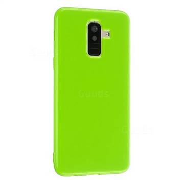 2mm Candy Soft Silicone Phone Case Cover for Samsung Galaxy A6 Plus (2018) - Bright Green