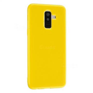 2mm Candy Soft Silicone Phone Case Cover for Samsung Galaxy A6 Plus (2018) - Yellow