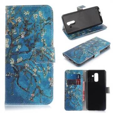 Apricot Tree PU Leather Wallet Case for Samsung Galaxy A6 Plus (2018)