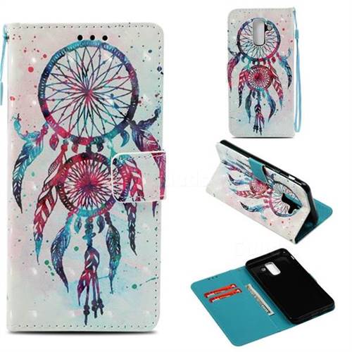 ColorDrops Wind Chimes 3D Painted Leather Wallet Case for Samsung Galaxy A6 Plus (2018)