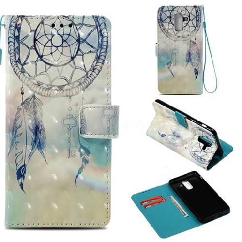 Fantasy Campanula 3D Painted Leather Wallet Case for Samsung Galaxy A6 Plus (2018)