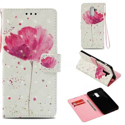 Watercolor 3D Painted Leather Wallet Case for Samsung Galaxy A6 Plus (2018)