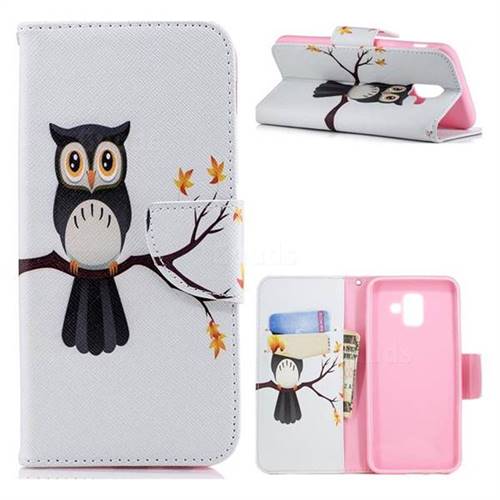 Owl on Tree Leather Wallet Case for Samsung Galaxy A6 Plus (2018)