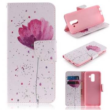 Purple Orchid PU Leather Wallet Case for Samsung Galaxy A6 Plus (2018)