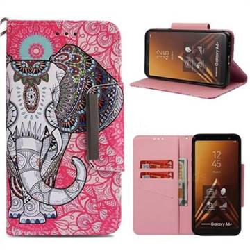Totem Jumbo Big Metal Buckle PU Leather Wallet Phone Case for Samsung Galaxy A6 Plus (2018)