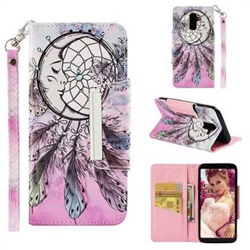 Angel Monternet Big Metal Buckle PU Leather Wallet Phone Case for Samsung Galaxy A6 Plus (2018)