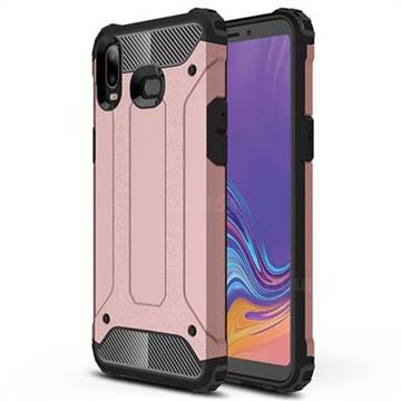 King Kong Armor Premium Shockproof Dual Layer Rugged Hard Cover for Samsung Galaxy A6s - Rose Gold
