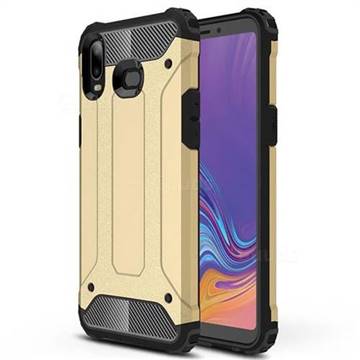 King Kong Armor Premium Shockproof Dual Layer Rugged Hard Cover for Samsung Galaxy A6s - Champagne Gold